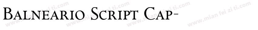 Balneario Script Cap字体转换